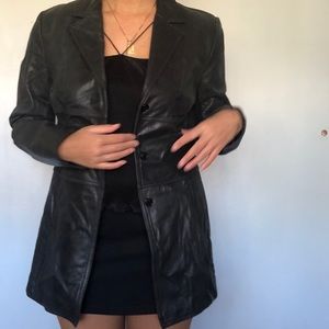 Vintage Express leather blazer jacket